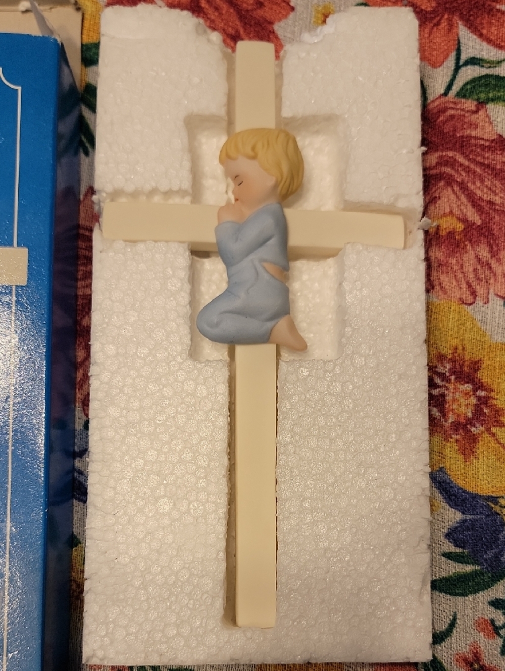 1987 Roman Baby "Boy" Porcelain Wall Cross
